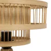 GLOBOSTAR® TULUM 01991 Boho Επιτραπέζιο Φωτιστικό Πορτατίφ με Ντουί 1 x E27 AC 220-240V IP20 - Μπεζ - Μ30 x Π30 x Υ41cm