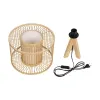 GLOBOSTAR® TULUM 01993 Boho Επιτραπέζιο Φωτιστικό Πορτατίφ με Ντουί 1 x E27 AC 220-240V IP20 - Μπεζ - Μ30 x Π30 x Υ40cm