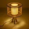 GLOBOSTAR® TULUM 01993 Boho Επιτραπέζιο Φωτιστικό Πορτατίφ με Ντουί 1 x E27 AC 220-240V IP20 - Μπεζ - Μ30 x Π30 x Υ40cm