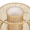 GLOBOSTAR® TULUM 01993 Boho Επιτραπέζιο Φωτιστικό Πορτατίφ με Ντουί 1 x E27 AC 220-240V IP20 - Μπεζ - Μ30 x Π30 x Υ40cm