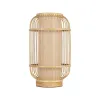 GLOBOSTAR® TULUM 02001 Boho Επιτραπέζιο Φωτιστικό Πορτατίφ με Ντουί 1 x E27 AC 220-240V IP20 - Μπεζ - Μ20 x Π20 x Υ32cm