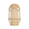 GLOBOSTAR® TULUM 02001 Boho Επιτραπέζιο Φωτιστικό Πορτατίφ με Ντουί 1 x E27 AC 220-240V IP20 - Μπεζ - Μ20 x Π20 x Υ32cm
