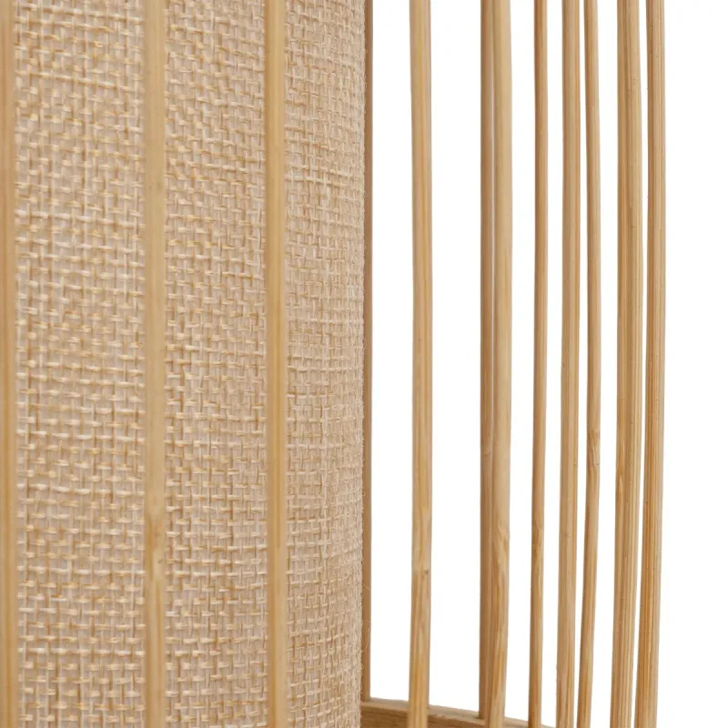 GLOBOSTAR® TULUM 02001 Boho Επιτραπέζιο Φωτιστικό Πορτατίφ με Ντουί 1 x E27 AC 220-240V IP20 - Μπεζ - Μ20 x Π20 x Υ32cm