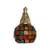 GLOBOSTAR® MERMAID 02389 Vintage Φωτιστικό Τοίχου - Απλίκα με Ντουί 1 x E27 AC 220-240V IP20 - Μπρούτζινο & Πολύχρωμο - Μ17 x Π30 x Υ27cm