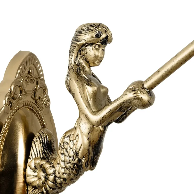 GLOBOSTAR® MERMAID 02389 Vintage Φωτιστικό Τοίχου - Απλίκα με Ντουί 1 x E27 AC 220-240V IP20 - Μπρούτζινο & Πολύχρωμο - Μ17 x Π30 x Υ27cm