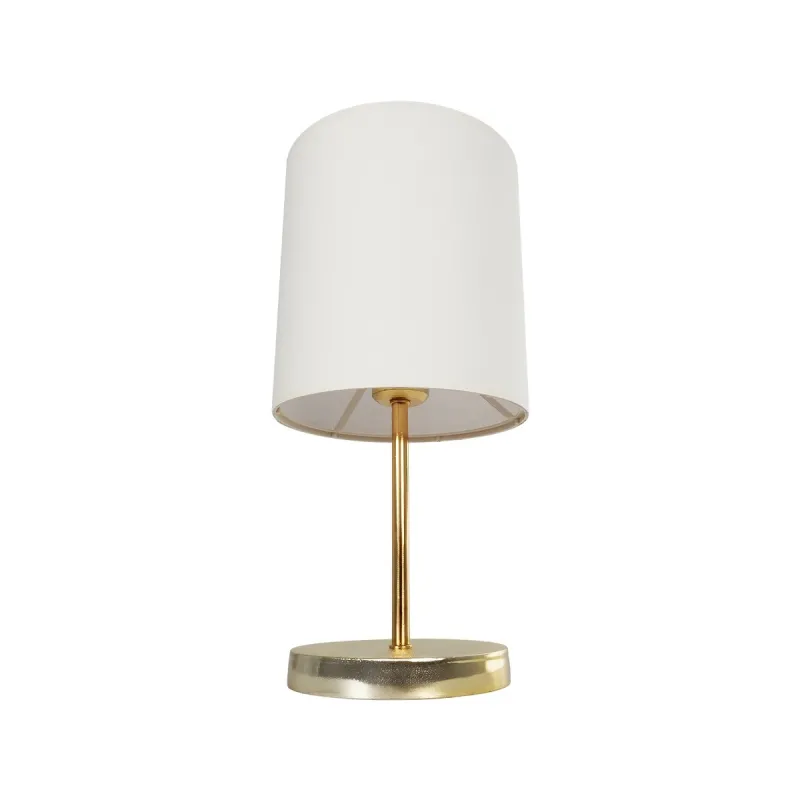 GLOBOSTAR® GLOSSY 204-0078 Μοντέρνο Επιτραπέζιο Φωτιστικό Πορτατίφ με Ντουί 1 x E27 AC 220-240V IP20 - Χρυσό & Μπεζ - Μ19 x Π19 x Υ38cm