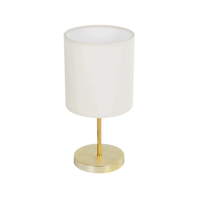 GLOBOSTAR® GLOSSY 204-0078 Μοντέρνο Επιτραπέζιο Φωτιστικό Πορτατίφ με Ντουί 1 x E27 AC 220-240V IP20 - Χρυσό & Μπεζ - Μ19 x Π19 x Υ38cm
