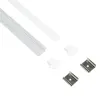 GLOBOSTAR® ALP-LINEAR RECCA 70807-1M Χωνευτό Προφίλ Αλουμινίου με Λευκό Γαλακτερό Πατητό Κάλυμμα για Ταινίες LED IP20 - Ασημί & Λευκό - Μ102 x Π2.2 x Υ0.8cm