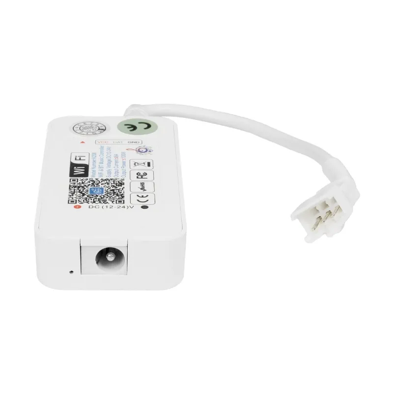 GLOBOSTAR® SP611E 73451 RF & WiFi 2.4G Ψηφιακός Pixel Addressable Controller DC 5-12-24V IP20 - RF & WiFi 2.4G & Bluetooth - SPI/TTL Protocol 2048 IC - Μ6.5 x Π3.3 x Υ1.5cm - 2 Χρόνια Εγγύηση