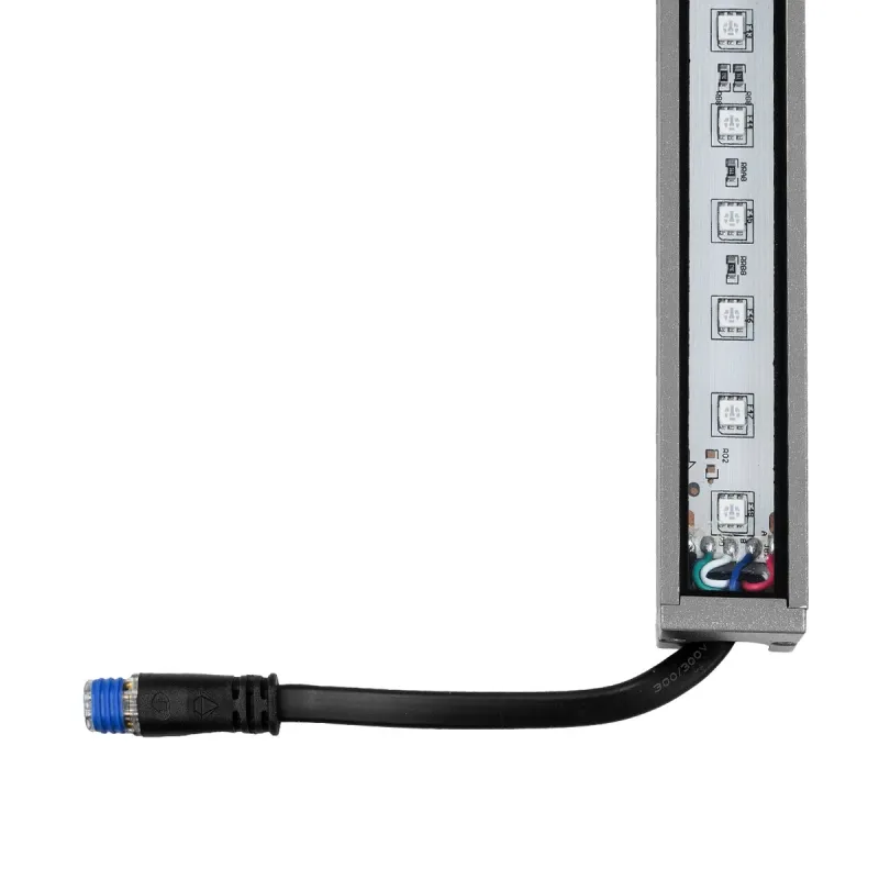 GLOBOSTAR® DIGIBAR 90210 Ψηφιακή Pixel Addressable Facade Μπάρα LED 12W 600lm 45° DC 24V Αδιάβροχο IP65 8 x Pixel Πολύχρωμο RGB Dimmable DMX512 SPI/TTL Protocol IC UCS512C0 - Bridgelux SMD Chip - Γκρι Ανθρακί - Μ100 x Π3.2 x Υ3cm - 3 Χρόνια Εγγύηση