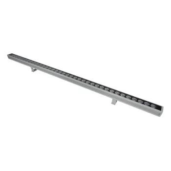 GLOBOSTAR® WASHERPANDA 999-0272 Μπάρα Φωτισμού Wall Washer LED 36W 3960lm 15° DC 24V Αδιάβροχο IP67 Θερμό Λευκό 2700K Dimmable - Bridgelux SMD Chip - Γκρι Ανθρακί - Μ100 x Π4 x Υ3cm - 3 Χρόνια Εγγύηση