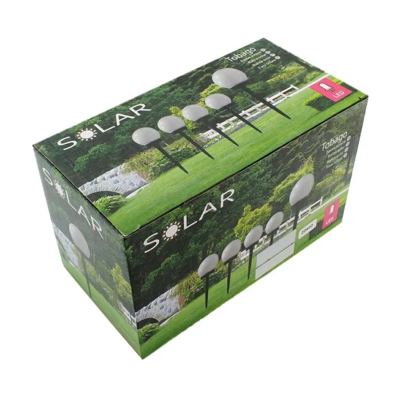 GLOBOSTAR® SOLARGLOBE 71472 Διακοσμητικό Φωτιστικό Κήπου LED 1W 50lm 240° DC 5V με Φωτοβολταϊκό Panel 5V 0.1W & Επαναφορτιζόμενη Μπαταρία Li-ion 3.2V 300mAh Αδιάβροχο IP65 Ψυχρό Λευκό 6000K - Μ10 x Π10 x Υ33cm - 2 Χρόνια Εγγύηση