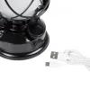 GLOBOSTAR® FIREWATCH 76546 Διακοσμητικό Φαναράκι LED 10W 500lm 360° Επαναφορτιζόμενο DC 5V με Μπαταρίες 2x18650 IP20 Ultra Θερμό Λευκό 1800K - Μ15 x Π11.5 x Υ23.5cm - 2 Χρόνια Εγγύηση