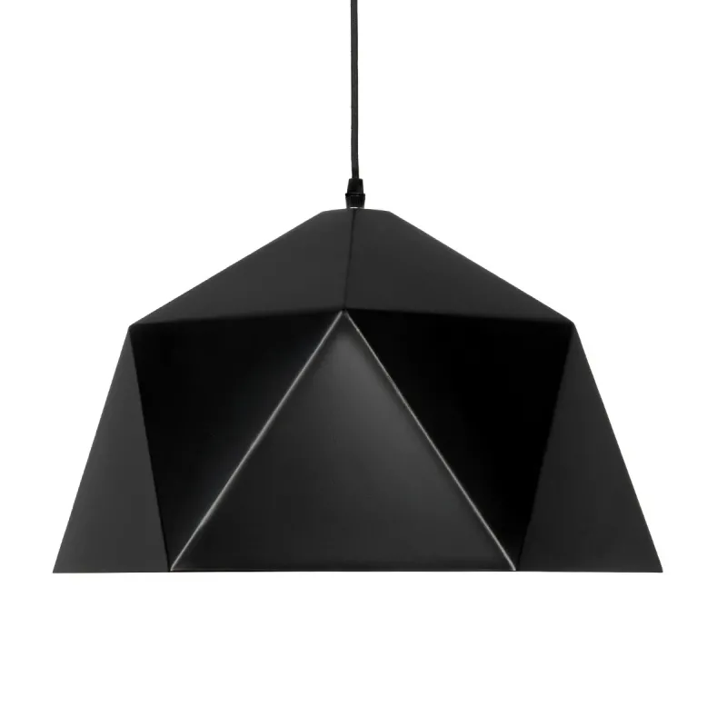 GLOBOSTAR® HEXAGON 01195 Μοντέρνο Κρεμαστό Φωτιστικό Οροφής με Ντουί 1 x E27 AC 220-240V IP20 - Μαύρο & Χρυσό - Μ45 x Π45 x Υ28cm