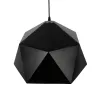 GLOBOSTAR® HEXAGON 01195 Μοντέρνο Κρεμαστό Φωτιστικό Οροφής με Ντουί 1 x E27 AC 220-240V IP20 - Μαύρο & Χρυσό - Μ45 x Π45 x Υ28cm