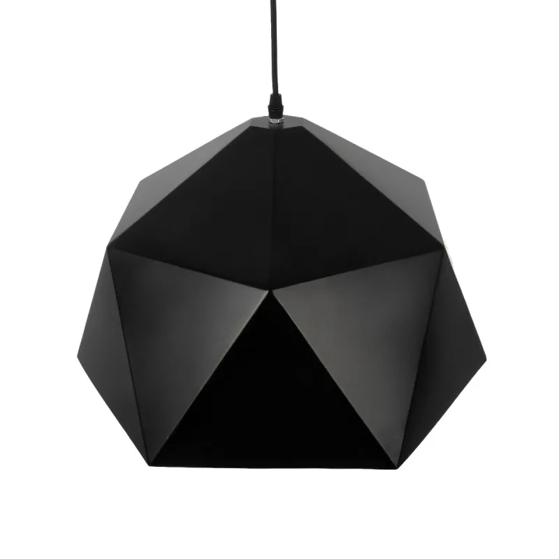 GLOBOSTAR® HEXAGON 01195 Μοντέρνο Κρεμαστό Φωτιστικό Οροφής με Ντουί 1 x E27 AC 220-240V IP20 - Μαύρο & Χρυσό - Μ45 x Π45 x Υ28cm