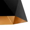 GLOBOSTAR® HEXAGON 01195 Μοντέρνο Κρεμαστό Φωτιστικό Οροφής με Ντουί 1 x E27 AC 220-240V IP20 - Μαύρο & Χρυσό - Μ45 x Π45 x Υ28cm
