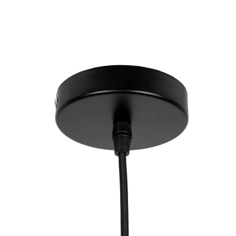 GLOBOSTAR® HEXAGON 01195 Μοντέρνο Κρεμαστό Φωτιστικό Οροφής με Ντουί 1 x E27 AC 220-240V IP20 - Μαύρο & Χρυσό - Μ45 x Π45 x Υ28cm