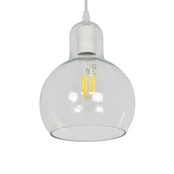 GLOBOSTAR® LUCREZIA 01314 Μοντέρνο Κρεμαστό Φωτιστικό Οροφής με Ντουί 1 x E27 AC 220-240V IP20 - Διάφανο - Μ18 x Π18 x Υ24cm