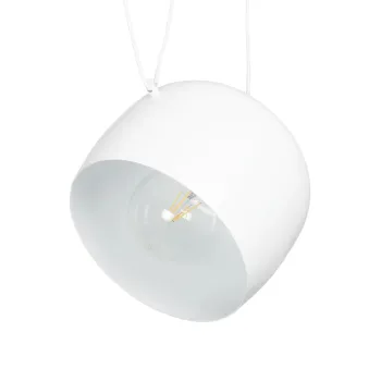 GLOBOSTAR® JASPER 01374 Μοντέρνο Κρεμαστό Φωτιστικό Οροφής με Ντουί 1 x E27 AC 220-240V IP20 - Λευκό - Μ26.5 x Π26.5 x Υ20.5cm