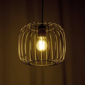 GLOBOSTAR® LUCANA 201-0074 Vintage Κρεμαστό Φωτιστικό Οροφής με Ντουί 1 x E27 AC 220-240V IP20 - Χρυσό - Μ29 x Π29 x Υ23cm