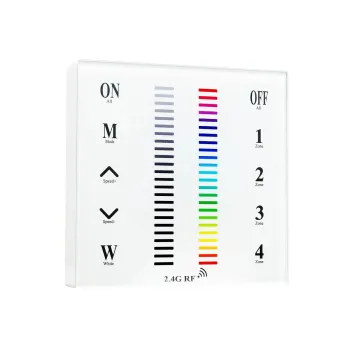 Ασύρματο LED RGB Χειριστήριο Αφής και Τοίχου 2.4G RF Έως και 4 Διαφορετικά Groups DC GloboStar 73417 M8.5xΠ2xΥ8.5 Ασύρματο LED RGB Χειριστήριο Αφής και Τοίχου 2.4G RF Έως και 4 Διαφορετικά Groups DC GloboStar 73417 M8.5xΠ2xΥ8.5