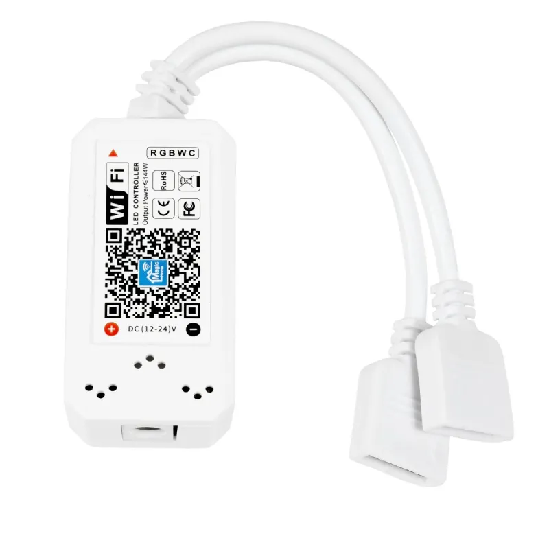 GloboStar® 73430 Ασύρματος Smart Home Wi-Fi LED RGBW + WW Controller με Χειριστήριο RF DC 9-28V Max 100W Μ5.5xΠ3xΥ2