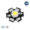 GLOBOSTAR® STARCHIP 73741 High Power Star LED 3W 260-280lm 180° DC 3.2-3.4V 600-700mA IP20 Ψυχρό Λευκό 6000K Dimmable - Sanan Chip - Μ2 x Π2 x Υ0.6cm - 2 Χρόνια Εγγύηση
