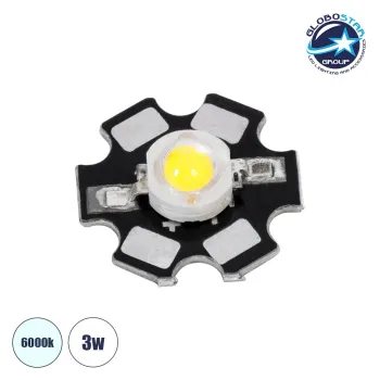 GLOBOSTAR® STARCHIP 73741 High Power Star LED 3W 260-280lm 180° DC 3.2-3.4V 600-700mA IP20 Ψυχρό Λευκό 6000K Dimmable - Sanan Chip - Μ2 x Π2 x Υ0.6cm - 2 Χρόνια Εγγύηση GLOBOSTAR® STARCHIP 73741 High Power Star LED 3W 260-280lm 180° DC 3.2-3.4V 600-700mA IP20 Ψυχρό Λευκό 6000K Dimmable - Sanan Chip - Μ2 x Π2 x Υ0.6cm - 2 Χρόνια Εγγύηση