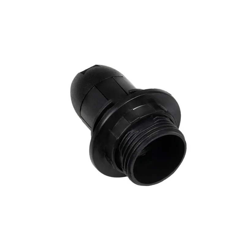 GloboStar® 78961 ΣΕΤ Ντουί E14 με Ροδέλα Πλαστικό Μάυρο DIY