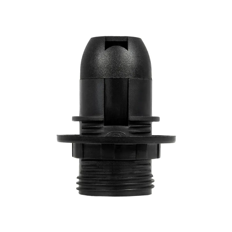 GloboStar® 78961 ΣΕΤ Ντουί E14 με Ροδέλα Πλαστικό Μάυρο DIY