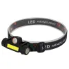 GLOBOSTAR® HEADLAMP 79064 Φακός Κεφαλής LED 25W 2500lm 15~120° DC 5V με USB-C με Επαναφορτιζόμενη Μπαταρία Li-ion 3.7V 1x14500 400mAh Αδιάβροχο IP54 Ψυχρό Λευκό 6000K - CREE XML2-T6 & COB Chip - Μ8.2 x Π2.5 x Υ4cm - 1 Χρόνο Εγγύηση