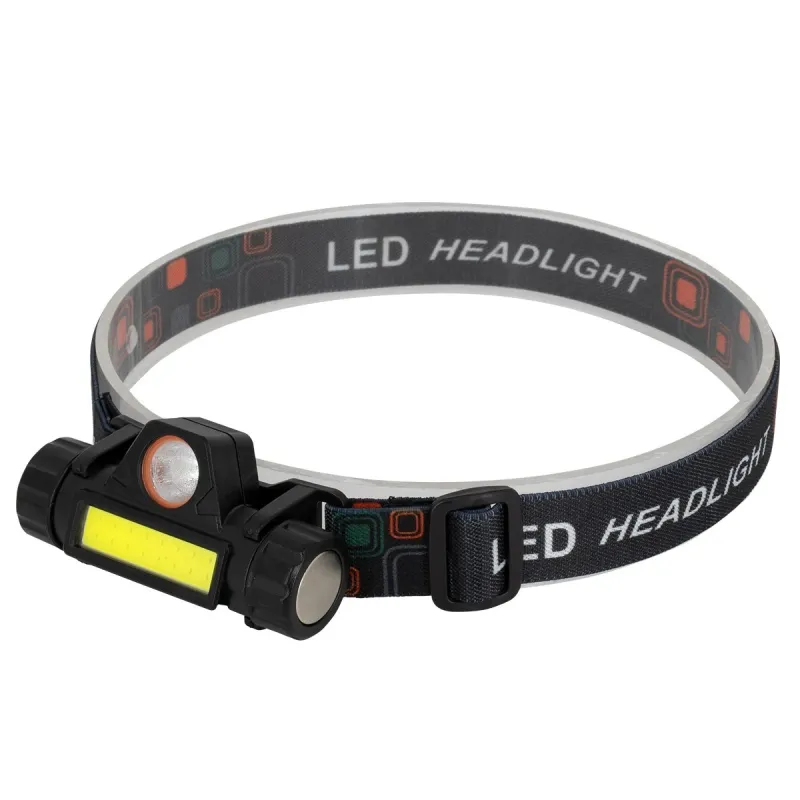 GLOBOSTAR® HEADLAMP 79064 Φακός Κεφαλής LED 25W 2500lm 15~120° DC 5V με USB-C με Επαναφορτιζόμενη Μπαταρία Li-ion 3.7V 1x14500 400mAh Αδιάβροχο IP54 Ψυχρό Λευκό 6000K - CREE XML2-T6 & COB Chip - Μ8.2 x Π2.5 x Υ4cm - 1 Χρόνο Εγγύηση