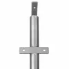 GLOBOSTAR® HELIOS-280 GLB-000-0001 Μεταλλικός Γαλβανισμένος Στύλος Φωτισμού για Φωτοβολταϊκό Προβολέα Εξωτερικού Χώρου - Ασημί Γαλβανιζέ - Μ35 × Π25 × Υ280cm