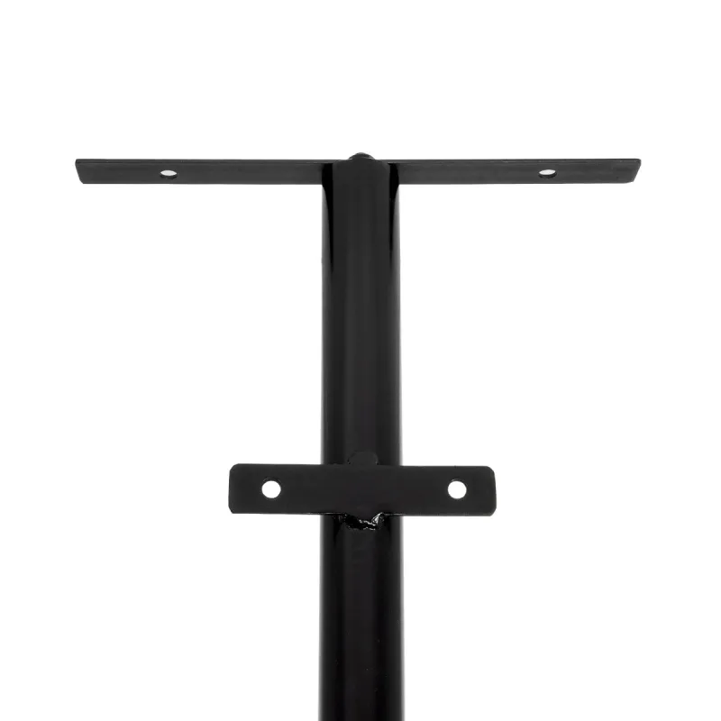 GLOBOSTAR® HELIOS-280 GLB-000-0002 Μεταλλικός Γαλβανισμένος Στύλος Φωτισμού για Φωτοβολταϊκό Προβολέα Εξωτερικού Χώρου - RAL 9005 Μαύρο Ματ - Μ35 × Π25 × Υ280cm