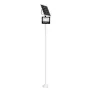 GLOBOSTAR® HELIOS-280 GLB-000-0004 Μεταλλικός Γαλβανισμένος Στύλος Φωτισμού για Φωτοβολταϊκό Προβολέα Εξωτερικού Χώρου - RAL 9016 Λευκό Ματ - Μ35 × Π25 × Υ280cm