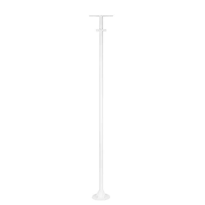 GLOBOSTAR® HELIOS-280 GLB-000-0004 Μεταλλικός Γαλβανισμένος Στύλος Φωτισμού για Φωτοβολταϊκό Προβολέα Εξωτερικού Χώρου - RAL 9016 Λευκό Ματ - Μ35 × Π25 × Υ280cm