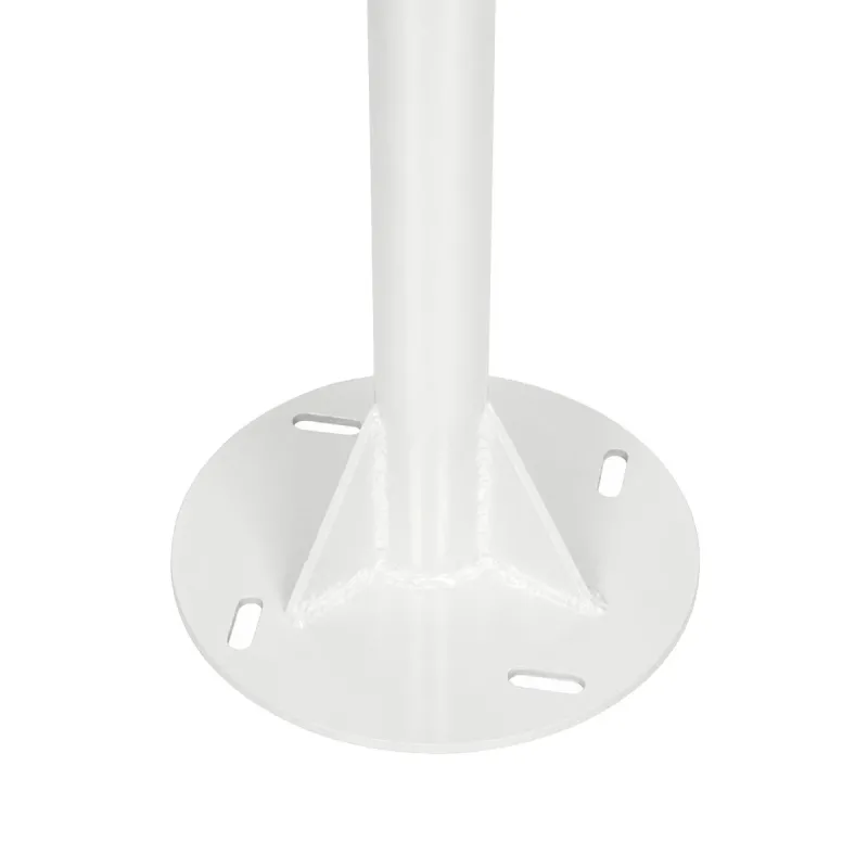 GLOBOSTAR® HELIOS-280 GLB-000-0004 Μεταλλικός Γαλβανισμένος Στύλος Φωτισμού για Φωτοβολταϊκό Προβολέα Εξωτερικού Χώρου - RAL 9016 Λευκό Ματ - Μ35 × Π25 × Υ280cm