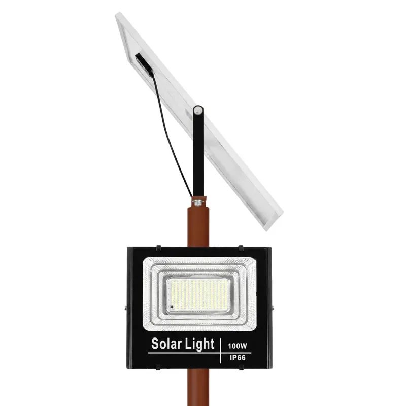 GLOBOSTAR® HELIOS-280 GLB-000-0005 Μεταλλικός Γαλβανισμένος Στύλος Φωτισμού για Φωτοβολταϊκό Προβολέα Εξωτερικού Χώρου - RAL 8004 Corten Καφε Ματ - Μ35 × Π25 × Υ280cm