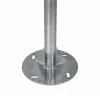 GLOBOSTAR® URBANO-280 GLB-000-0007 Μεταλλικός Γαλβανισμένος Στύλος Φωτισμού για Φωτοβολταϊκό Φωτιστικό Δρόμου Εξωτερικού Χώρου - Ασημί Γαλβανιζέ - Μ84 x Π25 x Υ280cm
