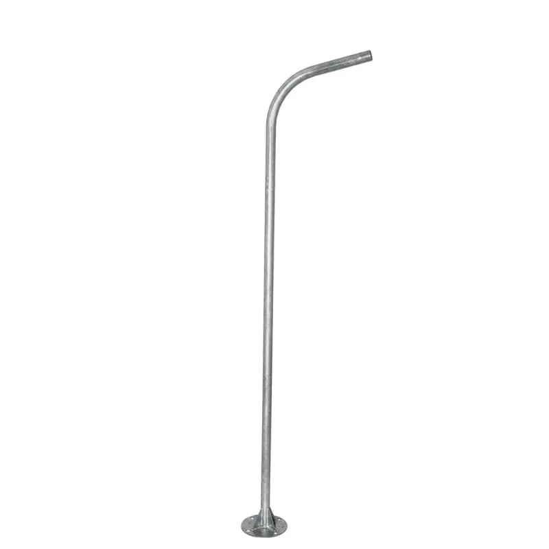GLOBOSTAR® URBANO-280 GLB-000-0007 Μεταλλικός Γαλβανισμένος Στύλος Φωτισμού για Φωτοβολταϊκό Φωτιστικό Δρόμου Εξωτερικού Χώρου - Ασημί Γαλβανιζέ - Μ84 x Π25 x Υ280cm