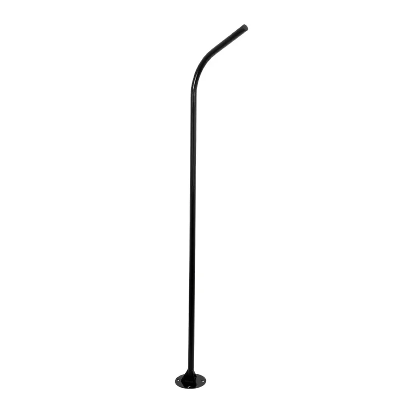 GLOBOSTAR® URBANO-280 GLB-000-0008 Μεταλλικός Γαλβανισμένος Στύλος Φωτισμού για Φωτοβολταϊκό Φωτιστικό Δρόμου Εξωτερικού Χώρου - RAL 9005 Μαύρο Ματ - Μ84 x Π25 x Υ280cm
