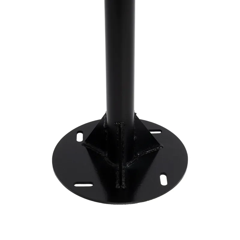 GLOBOSTAR® URBANO-280 GLB-000-0008 Μεταλλικός Γαλβανισμένος Στύλος Φωτισμού για Φωτοβολταϊκό Φωτιστικό Δρόμου Εξωτερικού Χώρου - RAL 9005 Μαύρο Ματ - Μ84 x Π25 x Υ280cm