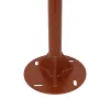 GLOBOSTAR® URBANO-280 GLB-000-0011 Μεταλλικός Γαλβανισμένος Στύλος Φωτισμού για Φωτοβολταϊκό Φωτιστικό Δρόμου Εξωτερικού Χώρου - RAL 8004 Corten Καφε Ματ - Μ84 x Π25 x Υ280cm