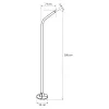 GLOBOSTAR® URBANO-280 GLB-000-0011 Μεταλλικός Γαλβανισμένος Στύλος Φωτισμού για Φωτοβολταϊκό Φωτιστικό Δρόμου Εξωτερικού Χώρου - RAL 8004 Corten Καφε Ματ - Μ84 x Π25 x Υ280cm