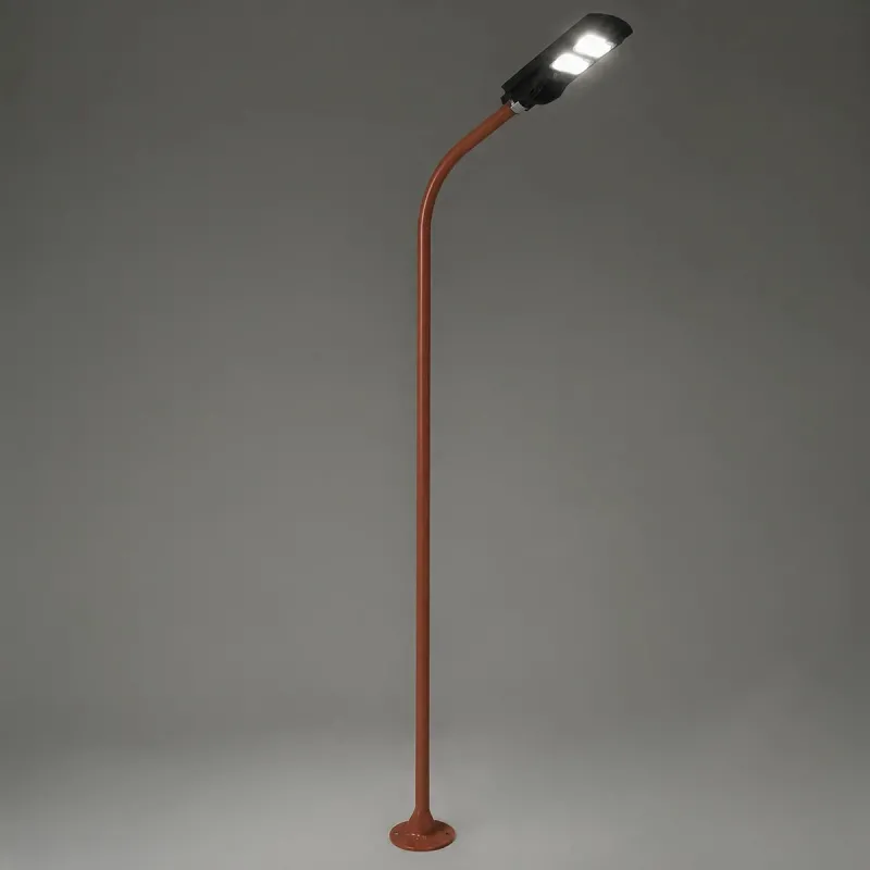 GLOBOSTAR® URBANO-280 GLB-000-0011 Μεταλλικός Γαλβανισμένος Στύλος Φωτισμού για Φωτοβολταϊκό Φωτιστικό Δρόμου Εξωτερικού Χώρου - RAL 8004 Corten Καφε Ματ - Μ84 x Π25 x Υ280cm