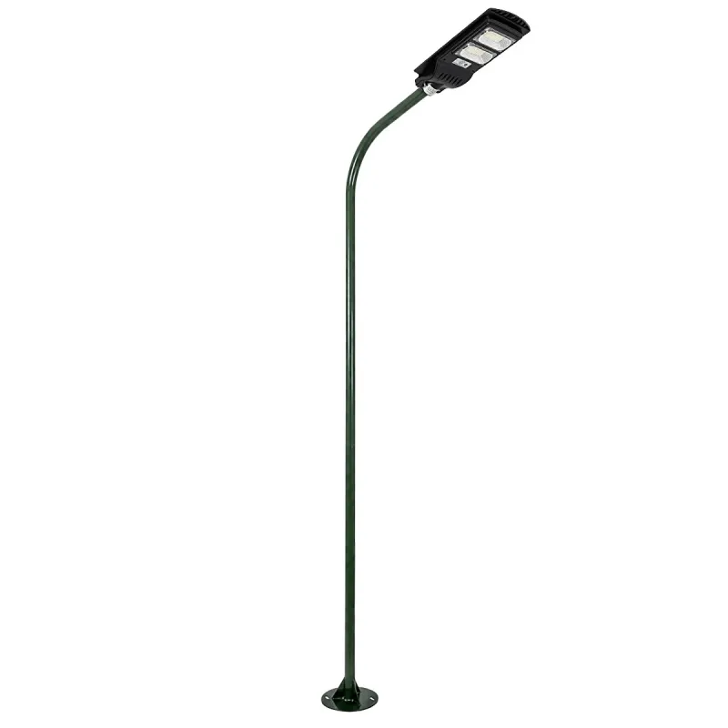 GLOBOSTAR® URBANO-280 GLB-000-0012 Μεταλλικός Γαλβανισμένος Στύλος Φωτισμού για Φωτοβολταϊκό Φωτιστικό Δρόμου Εξωτερικού Χώρου - RAL 6009 Κυπαρίσσι Ματ - Μ84 x Π25 x Υ280cm