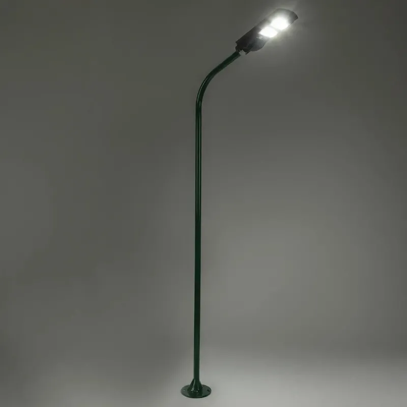 GLOBOSTAR® URBANO-280 GLB-000-0012 Μεταλλικός Γαλβανισμένος Στύλος Φωτισμού για Φωτοβολταϊκό Φωτιστικό Δρόμου Εξωτερικού Χώρου - RAL 6009 Κυπαρίσσι Ματ - Μ84 x Π25 x Υ280cm