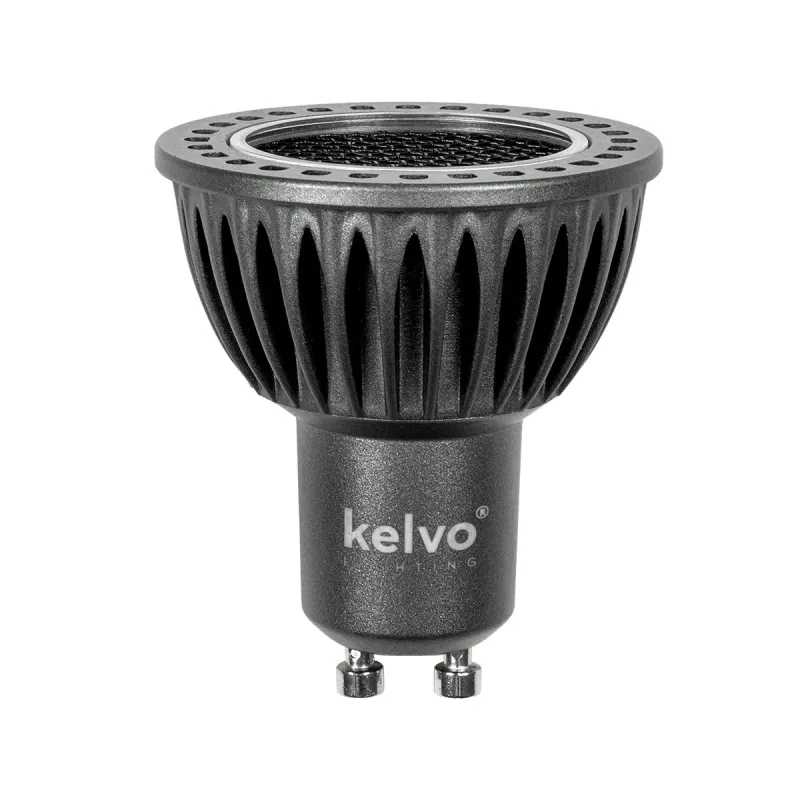kelvo® KYRON DARK 36° KLV-103-0010 Σποτ GU10 MR16 με Honeycomb Anti-Glare Reflector LED 7W 840lm CRI (Ra) ≥ 90 36° AC 220-240V IP20 Φυσικό Λευκό 4500K Dimmable - Bridgelux COB Chip - Γκρι Ανθρακί & Μαύρο Ματ - Μ5 x Π5 x Υ5.7cm - 3 Χρόνια Εγγύηση