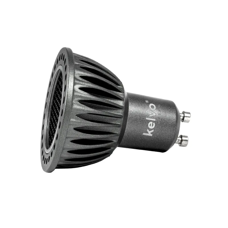 kelvo® KYRON DARK 36° KLV-103-0010 Σποτ GU10 MR16 με Honeycomb Anti-Glare Reflector LED 7W 840lm CRI (Ra) ≥ 90 36° AC 220-240V IP20 Φυσικό Λευκό 4500K Dimmable - Bridgelux COB Chip - Γκρι Ανθρακί & Μαύρο Ματ - Μ5 x Π5 x Υ5.7cm - 3 Χρόνια Εγγύηση